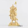 Tiny Buddha Bishamonten Boxwood Buddhist Seven Lucky Wood Ornament Statue, - 11.5cm Tall, Carving, Tamonten, Statue, Figurine, Gods, Carving,