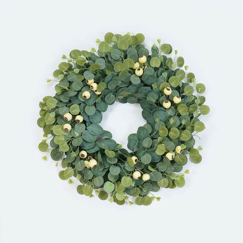 Hua Ying Fu Green Plant Combination Door & Window Hanging Ornament with Money Leaf & Eucalyptus Wreath