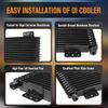 40k Transmission Oil Cooler LPD47391, Compatible with Duty 40,000 GVW Max Low Pressure Drop Trans Cooler with Mounting Hardware