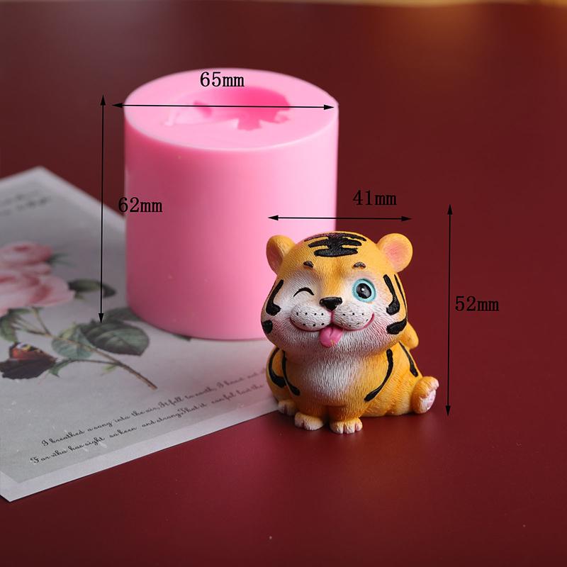 

Симпатичная форма для тигра, гипсовая форма для мусса, торта, помадки, принадлежности для выпечки, ароматическая свеча, силиконовая форма, формы из смолы для животных, набор для изготовления свечей