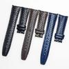 20mm 22mm Leder Geflochtenes Uhrenarmband für Seiko für Omega Gebogenes Ende Armband Faltschließe Armband Ersatz Herren Uhrenarmband