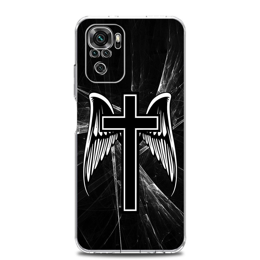 Etui Na Telefon Dla Xiaomi Redmi Note 15 14 13 12 4G 10 11 Pro Plus 5G 14C 13C 12C 10C Miękkie Pokrowiec TPU Krzyż Jezusa Chrystusa Biblia