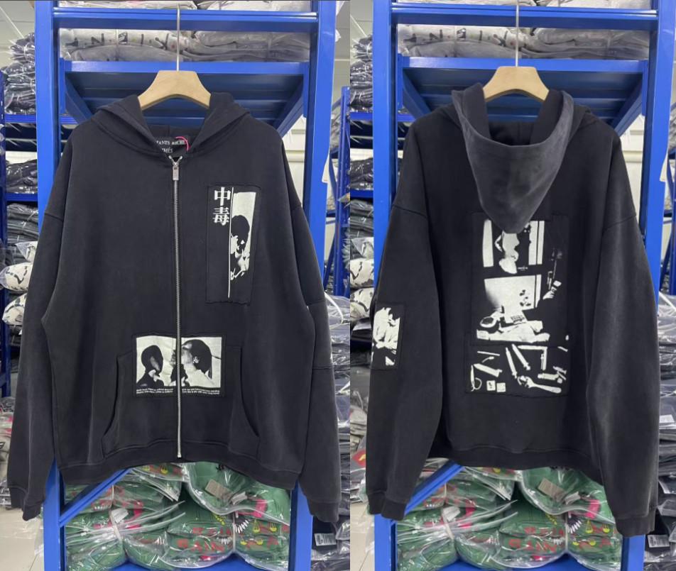 ERD West Coast Vintage Sanskrit Zipper Hoodie