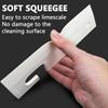 2 Pcs 7.68" Silicone Squeegee White Soft Water Scraper Cleaner Hanging Hole Car Window Blade Flexible Waterblade Cleaner Tool for Shower Doors Mirror