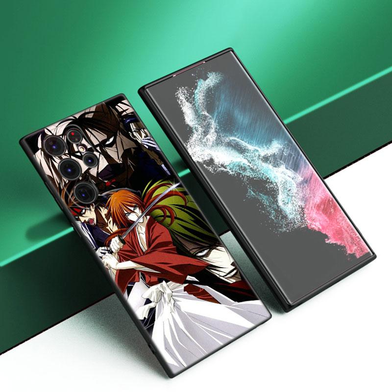 Rurouni Kenshin Anime Black Silicone Phone Case For Samsung Galaxy S23 S21 S20 FE S24 S22 Ultra S10E S10 S9 S8 Plus