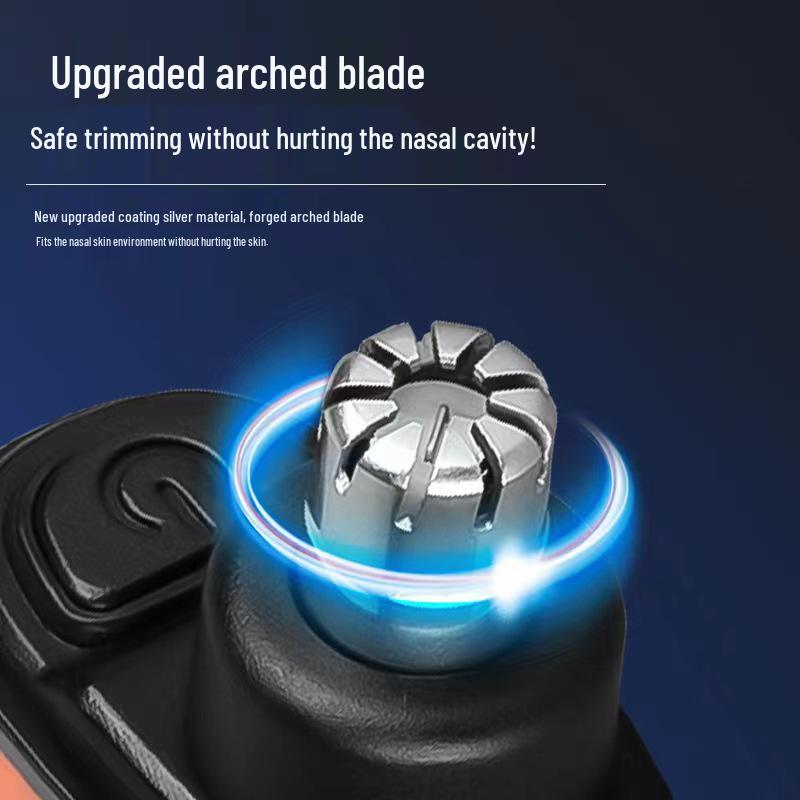 Compact Digital Nose Hair Trimmer with Washable Cutter Head and Display.