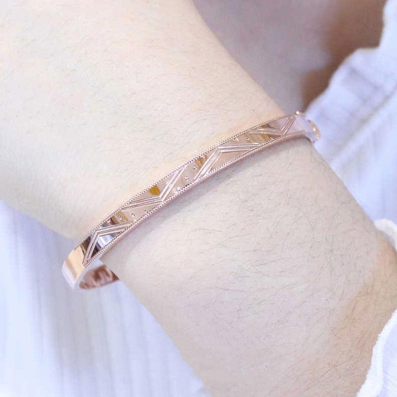 Purple Gold Color Gold Princess Bracelet Light Luxury High Temperament Rose Gold Plated Bracelet