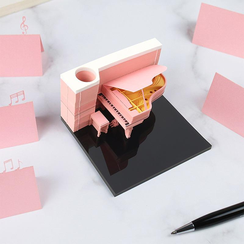 Time Piece Calendar 2027 Desk Calendar 3D Tear-Away Calendar Paper Carving Art Memo Pad Notepad Christmas Desktop Decoration