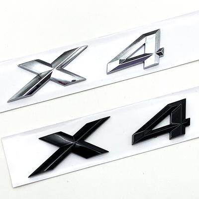 3D ABS Czarny Chrom Litery Samochodowe Tylny Bagażnik Emblemat Logo X4 Dla X4 Naklejka Emblemat Napisy X4 Akcesoria