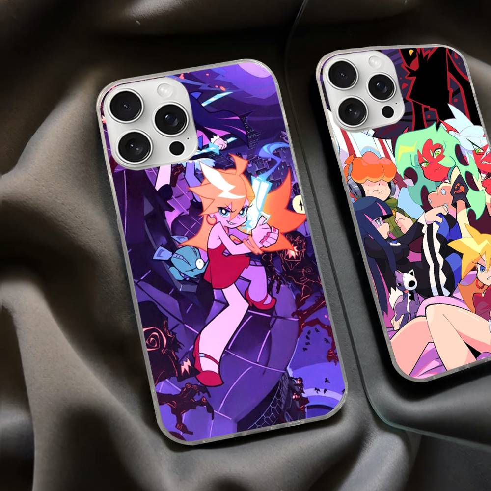 Panty Stocking G-Garterbelt For iPhone 14 Pro Max 13 17 11 16 12 15 Plus Color Water Ripple Phone Cover