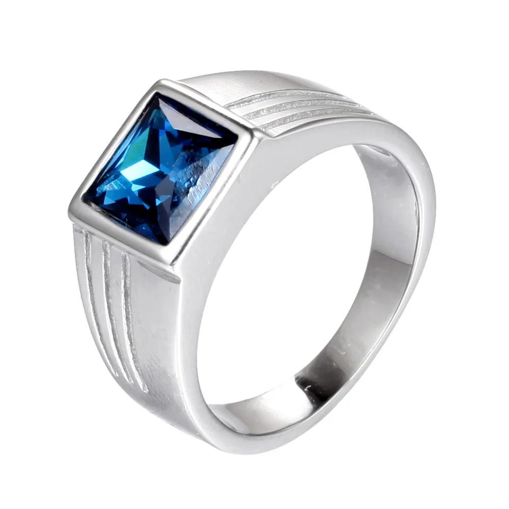 Personality High Quality Big Stone Rings for Men Women Punk Hip Hop 316L Stainless Steel Ring Fashion Jewelry Gifts Dropshipping