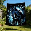 1pc Corpse Bride Outdoor Personalized Flannel Blanket, Soft, Lightweight Personalized Flannel Blanket, Digital Printing,