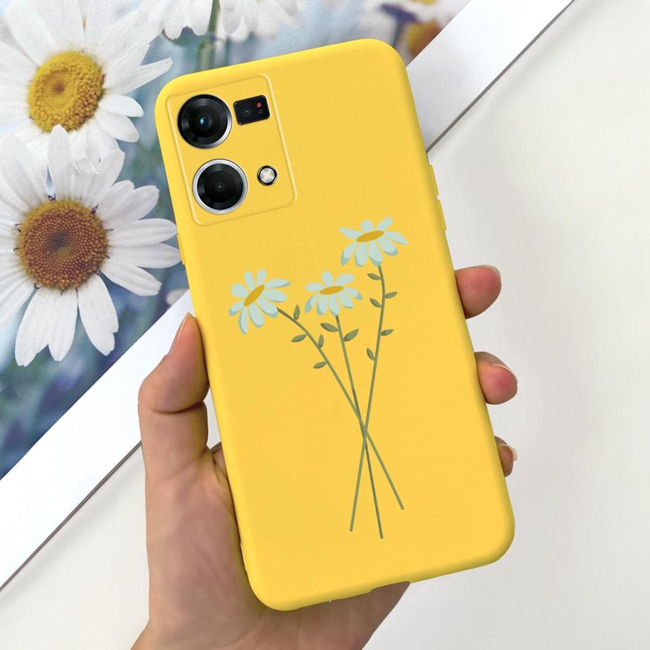 For Oppo Reno7 4G Case Oppo F21 Pro CPH2363 Stylish Candy Painted Cover Soft Silicone Phone Case For Oppo Reno 7 F21Pro 4G Shell