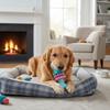 TPR Bone Shaped Dog Chew Toys Durable Puppy Teething Treats For Aggressive Chewers With Meat Like Flaps For Teeth Cleaning