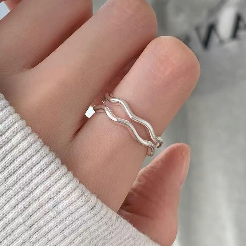 Adjustable Heart Ring: Women's 925 Sterling Silver, Retro Minimalist Style, Index Finger Fashion