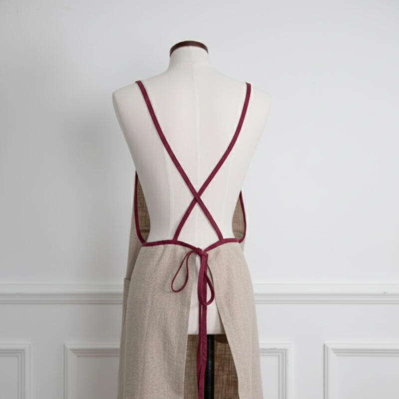 Lecia Linen Apron (2 colors) Khaki