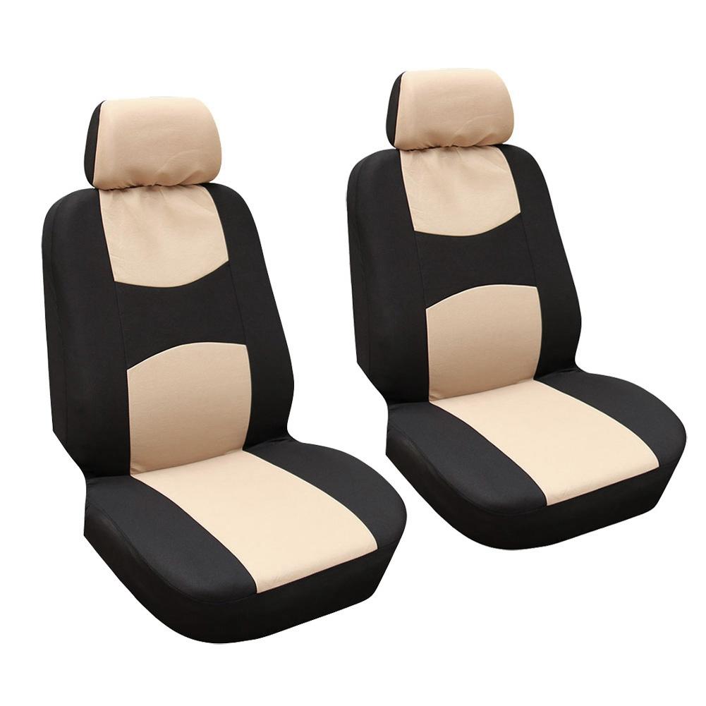 9pcs Auto Seat Cover Protector Set Breathable Dustproof Universal Accessory for 5Seats CarBeige