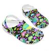 White EVA Clogs with Halloween Ghost Print, Lightweight Slip On Garden Shoes, Breathable Beach Sandals, Indoor Outdoor Slippers for Men Women