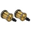 2PCS Vintage Lamp Socket Retro Aluminum Lamp Holder DIY Accessories for E26 27 Vintage BulbsYellow Bronze
