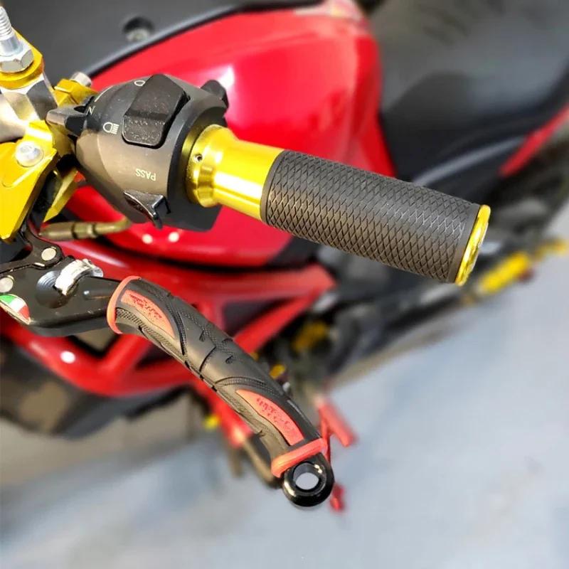 Lot de 2 poignées de frein souples et antidérapantes en silicone pour moto