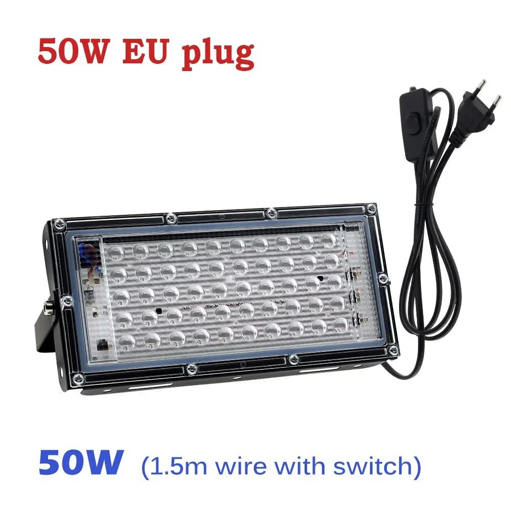 Latest 50/100/200/300W Floodlights 365nm UV Curing Light Fluorescent Party Stage Theater Purple Light LED Atmosphere Floodlight