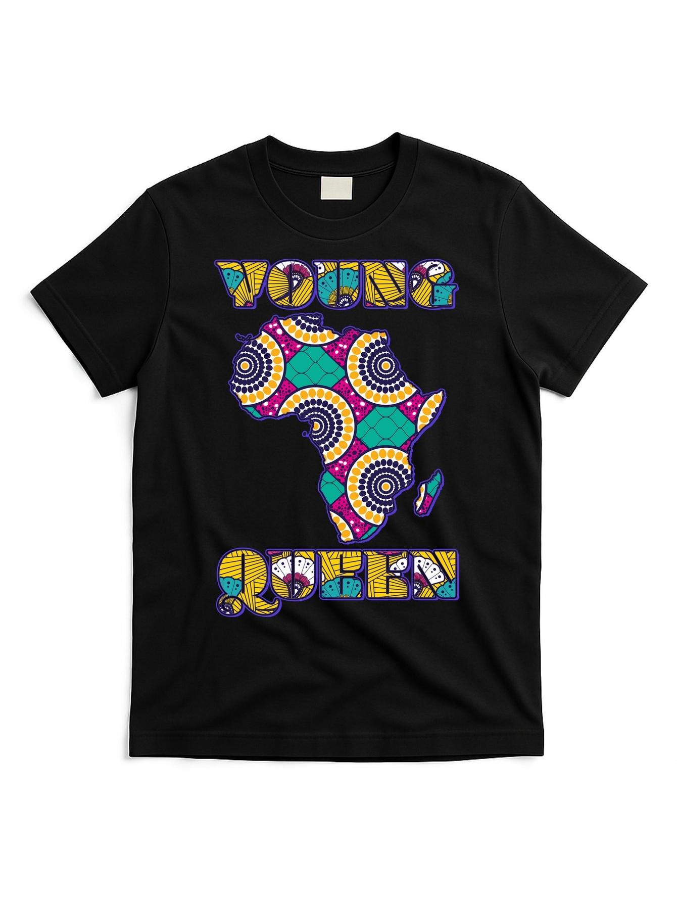 Лучший выбор Мужская футболка с картой Африки и ярким племенным принтом S