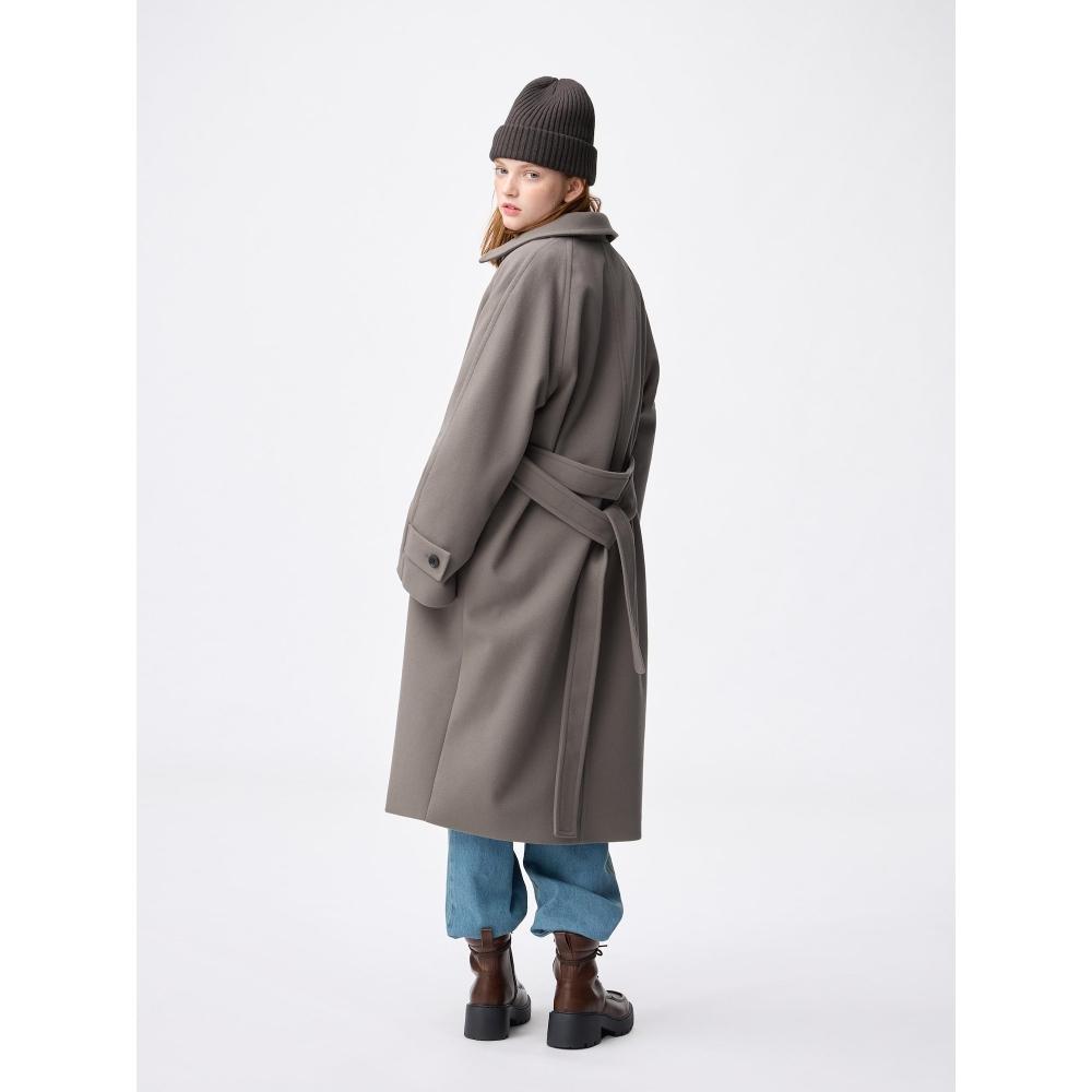 GU by Uniqlo Cozy Melton Balmacaan Coat  Standard Length 108.0 115.0cm 