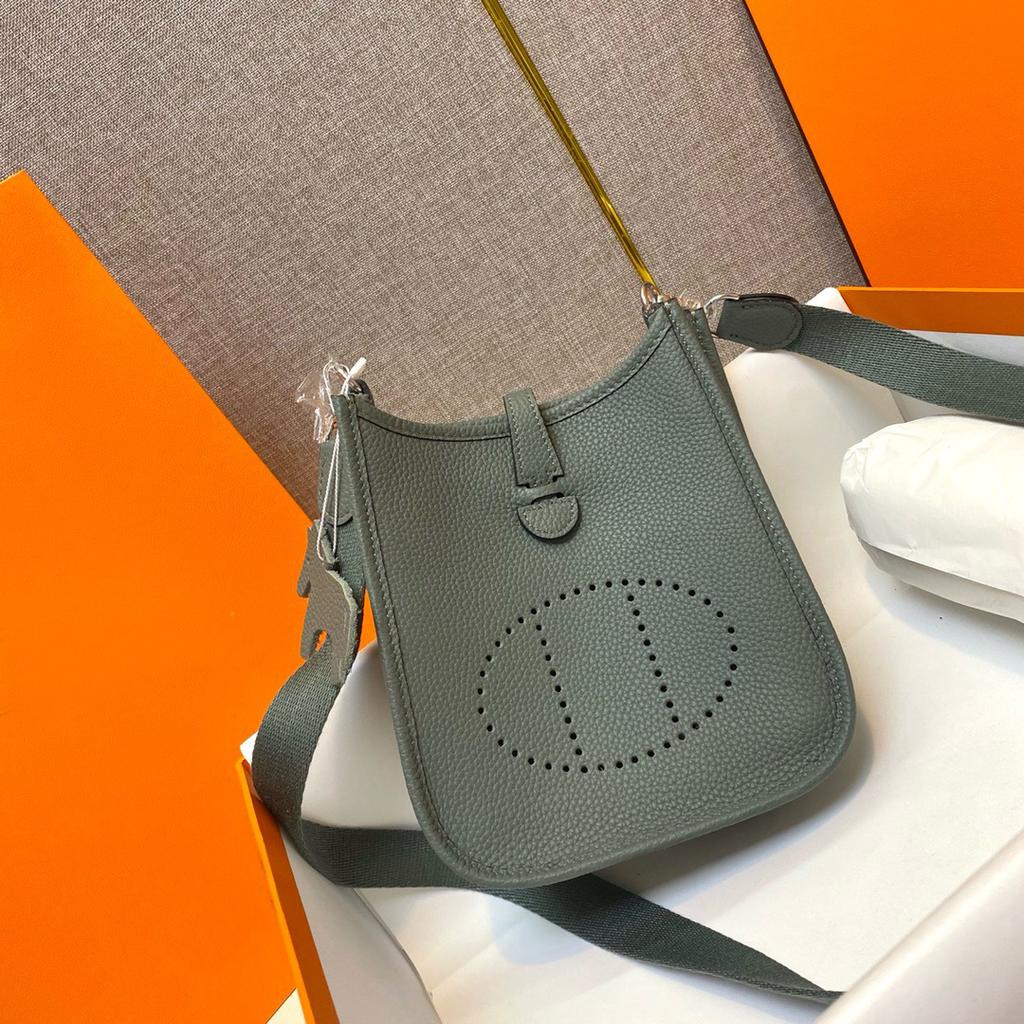 Togo Leather Evelyn Leather Cross-body Bag Top Layer Cowhide Casual Mobile Phone Bag Simple and Versatile Pure Leather Women's Bag