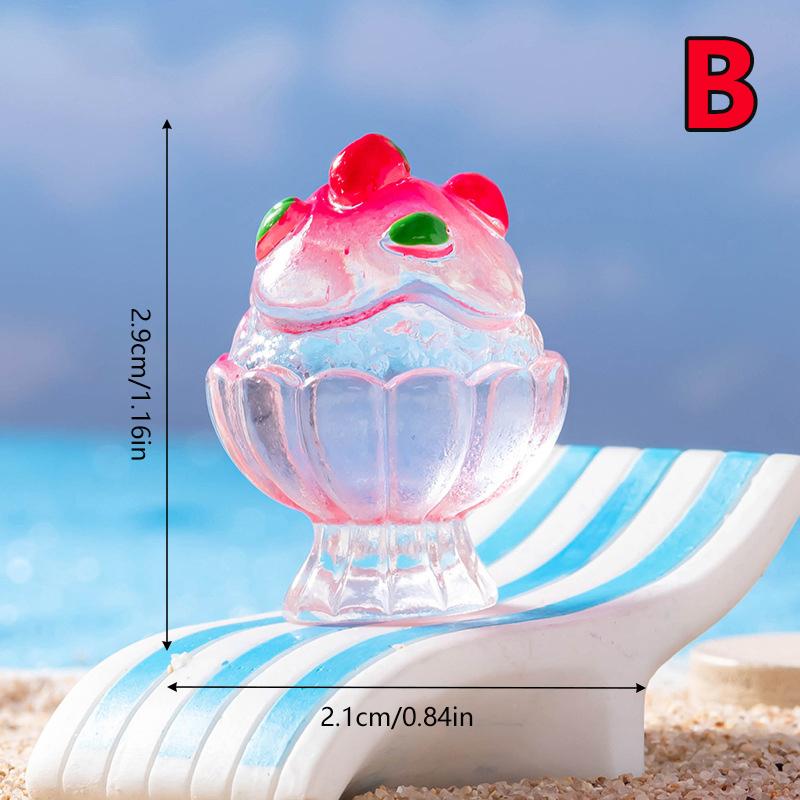 Mini Fruit Smoothie Desktop Ornaments Micro Landscape Model Home Garden Decor Toy