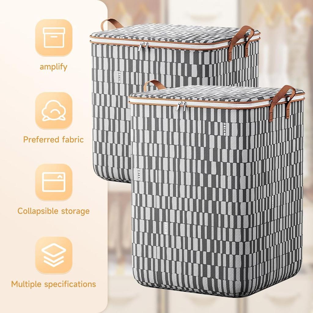 Quilt Storage Bag, Large Capacity Storage Bag, Moving Luggage Bag, Portable Storage Box, Cotton Quilt Bag, Clothing Storage Box