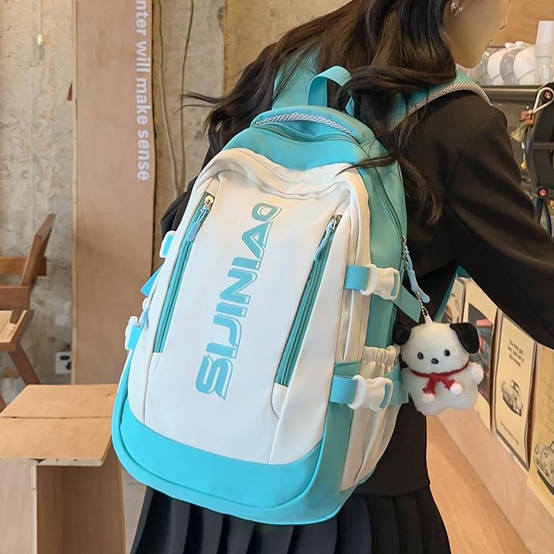 Girls with High Value Color-blocking Backpacks for Middle School Students Junior High School Students Primary School Students Backpacks