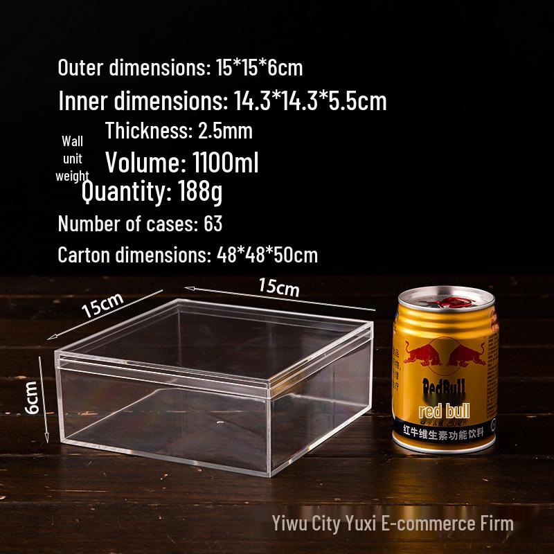Transparent Acrylic Storage Box with Lid for Jewelry, Gifts, or Wedding Candy Display