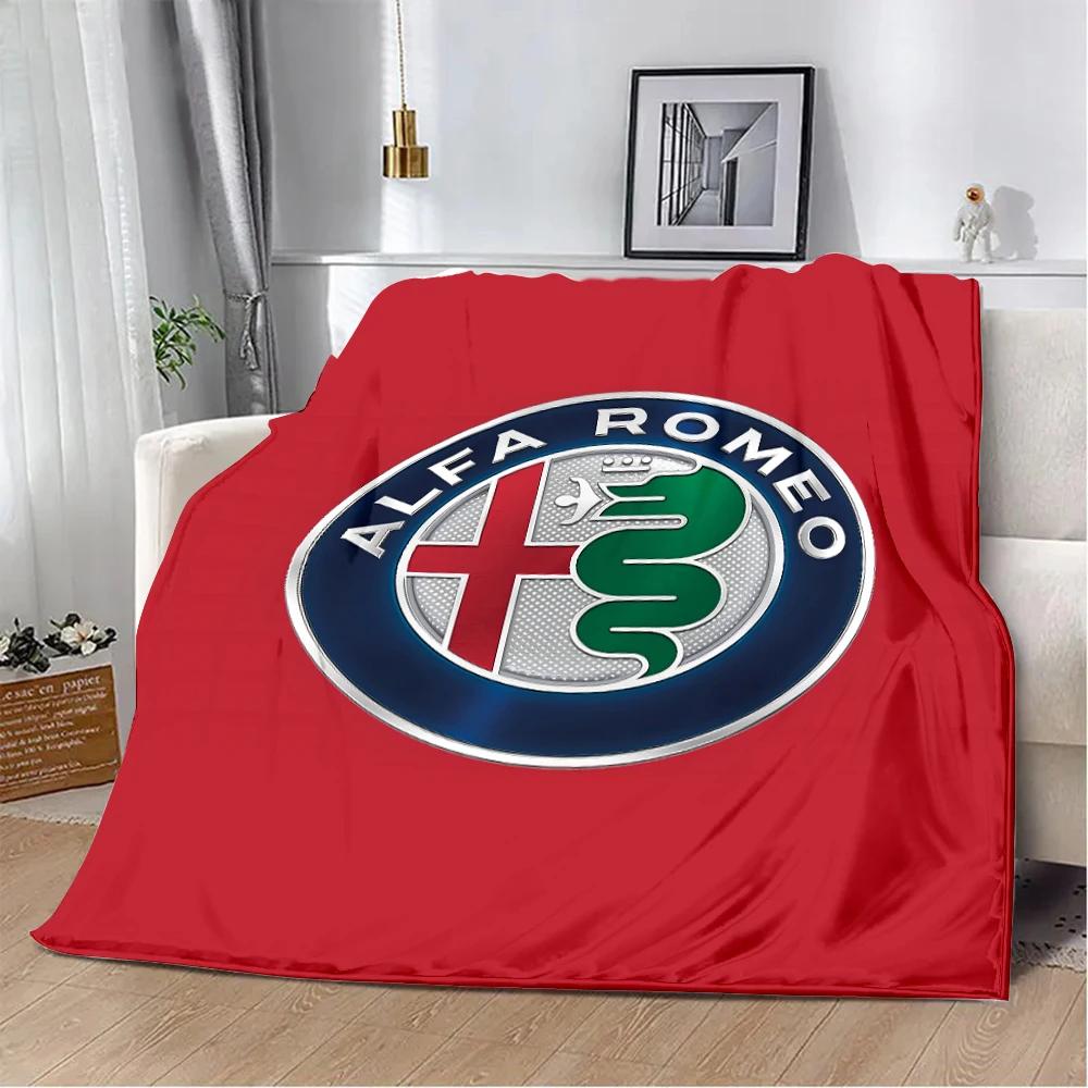 Sportwagen-Luxus-ALFA-ROMEOES-bedruckte Decke, Picknickdecken, warme Decke, weich und bequem, für zu Hause, Reisen, Geburtstagsgeschenk