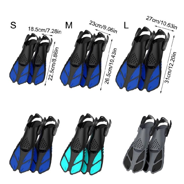 Short Snorkeling Flippers Nonslip Diving Fins Snorkeling Fins Swim Flippers for Adults Drainage Nonslip Muscle Strain