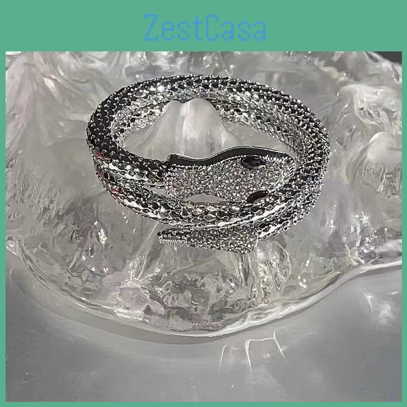 Alloy Chic Snakeshaped Zircon Bracelet For Women Unique And Forward Fashion