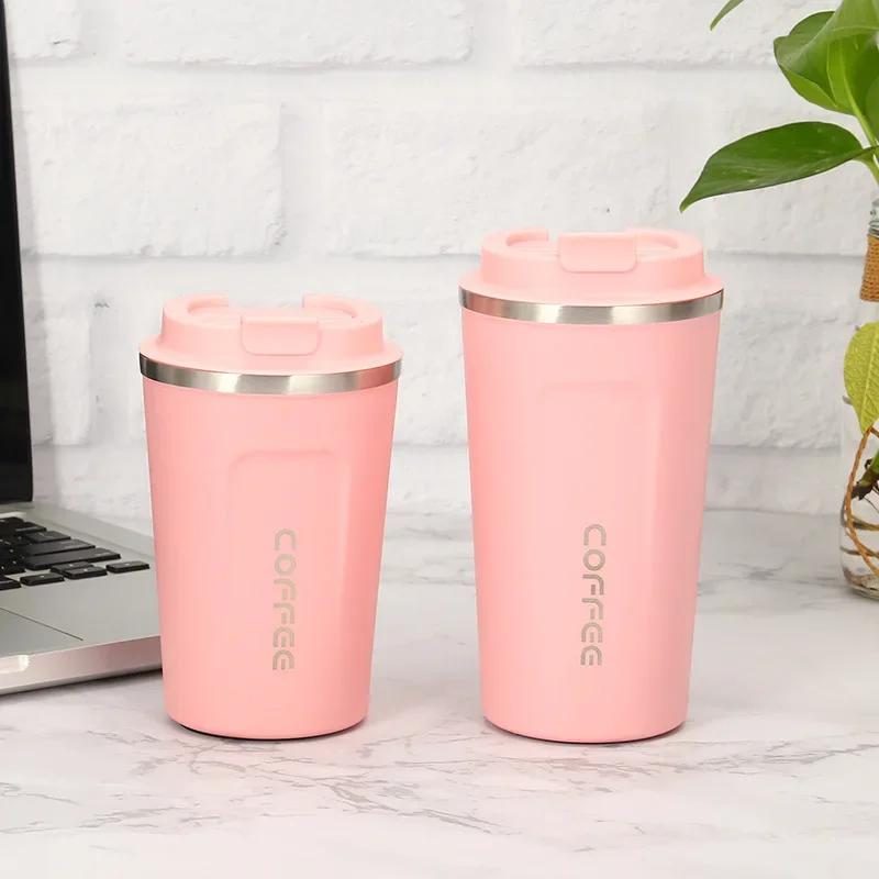 New 304 Stainless Steel Coffee Cup Thermal Mugs Leak-Proof Thermos Water Bottle Tea Coffee Mug Vacuum Insulated Bottle 380/510ML