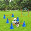 Hunde Agility Trainingsset: Sprungring, Stange und Webstangen