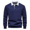 New Autumn Long-sleeved Polo Collar Trendy and Fashionable Men's High-quality Casual and Versatile Sweatshirt