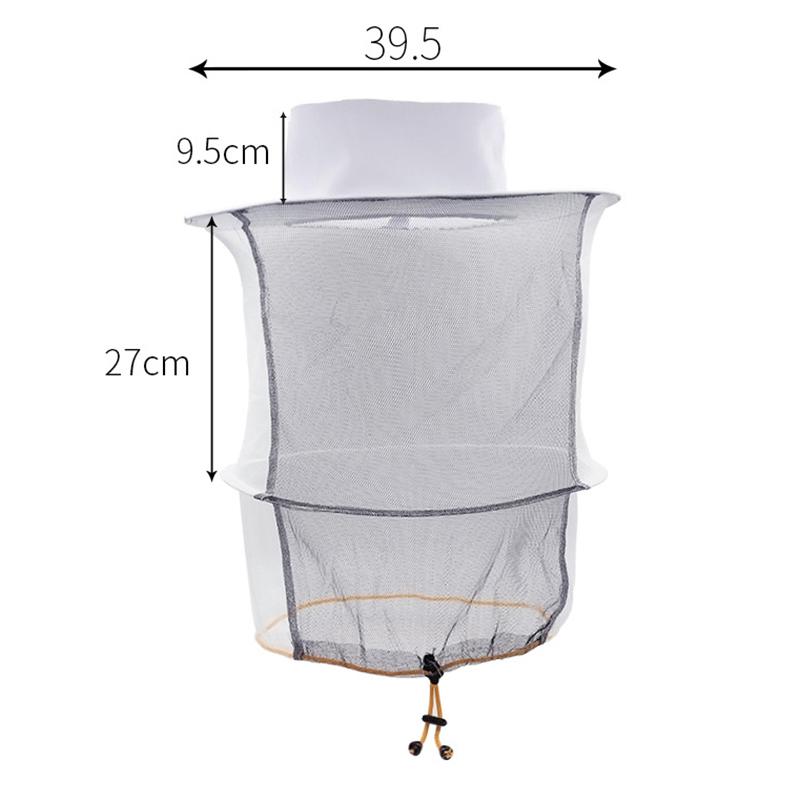 1Pc Beekeeping Protective Bee Hat Anti Bee White Hat-Veil Combo Bee Hat Bug Mesh Mask Beekeeping Protection Beekeeper