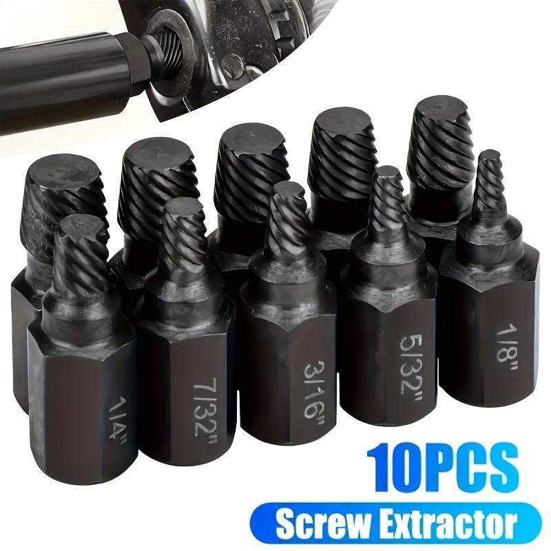 10pcs Heavy-Duty Thread Extractor Set Threaded Fastener Repair Kits For Removes Damaged Stripped Broken Bolts Home Accessories