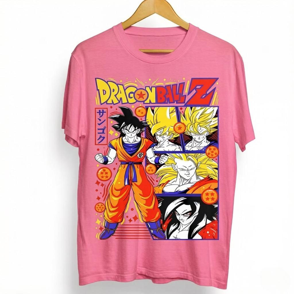 

Dragon Ball Old Master Goth Super Saiyan Printed Tshirt Casual and Comfortable Parentchild Outfit S