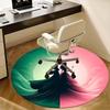 Hexen-Silhouette, Prinzessin Zauberstab Stuhlmatte Runder Teppich Büroteppich, Rutschfest, Geeignet für Wohnzimmer, Schlafzimmer, Dekor1205896a