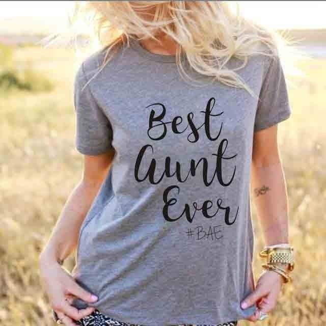 Buy Best Auntie Ever Printed Aunt Shirt 