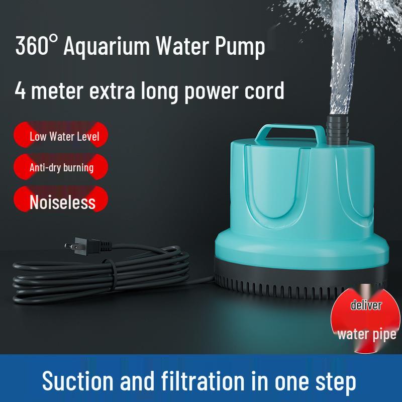 Low Noise Bottom Suction Submersible Pump for Fish Tanks: Household Water Filter & Circulation
