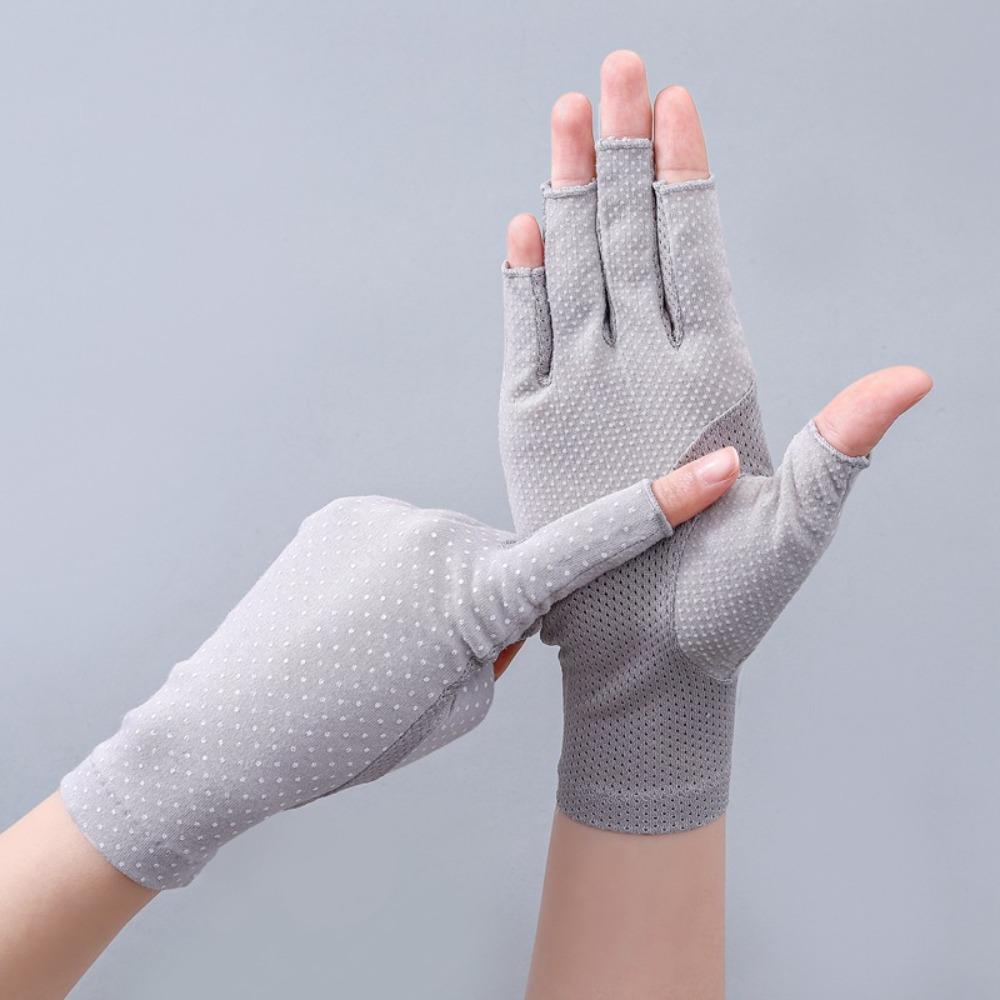 

Breathable Sunscreen Gloves UV Protection Anti-UV Mittens Fashion Sun Protection Gloves Sports світло-сірого кольору