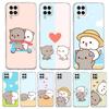 Cute Cartoon Cat Couple Phone Case For Samsung A13 A33 A35 A55 A73 A53 A23 A51 A71 A21S A12 A31 A41 A05s A03S A15 A25 5G Cover
