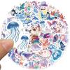 53PCS Watercolor Animal Stickers Cute Cartoon Colorful Animal Stickers Aesthetic Waterproof Vinyl Decals for Water Bottle