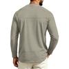 T-shirt casual a manica lunga raglan da uomo con girocollo, per l'uso quotidiano