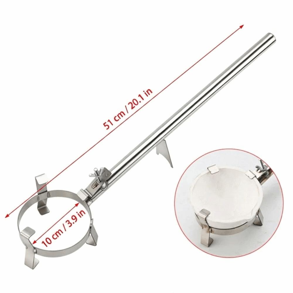 Stainless Steel Quartz Bowl Holder Clamp High Temp Resistant Melting Casting Pliers DIY Handcraft