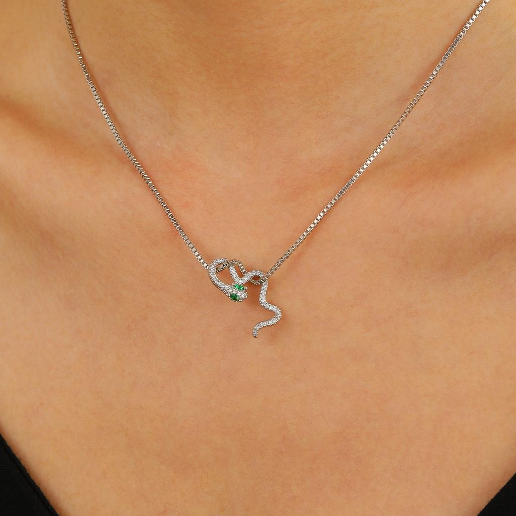 European and American Snake-shaped Design Open Neck Chain Women's Snake Shape Personalized Trend Wind Necklace